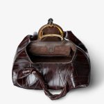 FENDI Fendi Spy Brown inlaid hagfish leather bag - Image 4